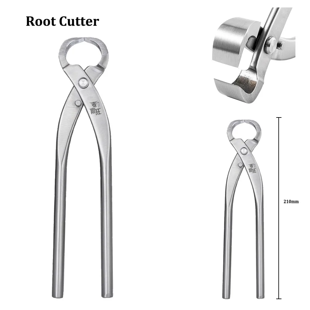 210mm Root Cutter Branch Cutter Straight Edge Cutter 5Cr15MoV Steel Bonsai Tools Multi Function Root Cutter