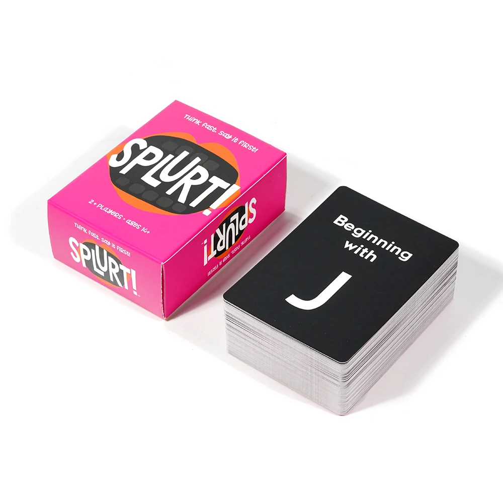 Newest Splurt Portable Party Card Game Think Fast. Say it First Board Games Family Party Leisure Cards Gift