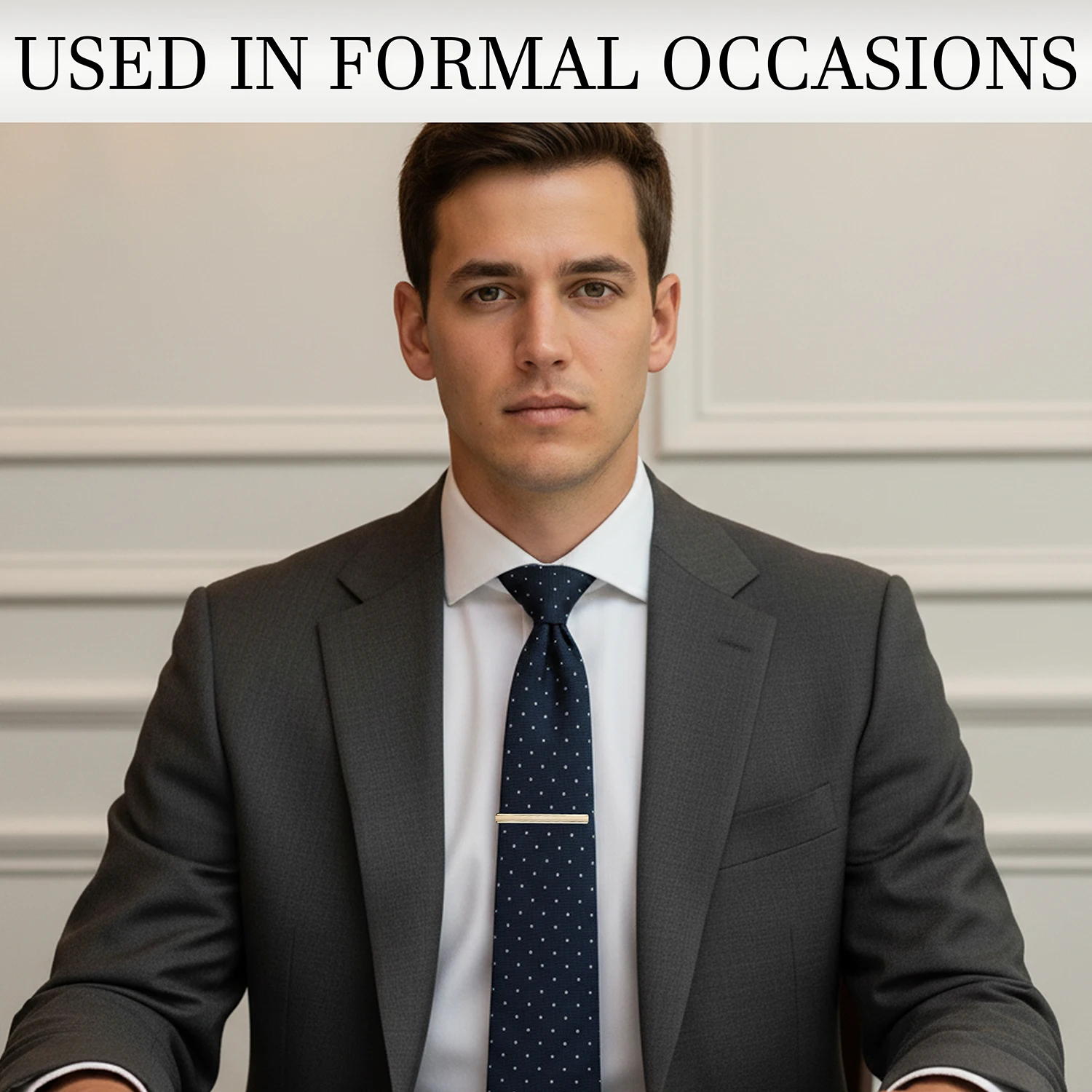 Men Tie Clip Gold Silver Plated Metal Tie Bar Classic Business Necktie Pin for Wedding Formal Suit Accessories Gift for Groom