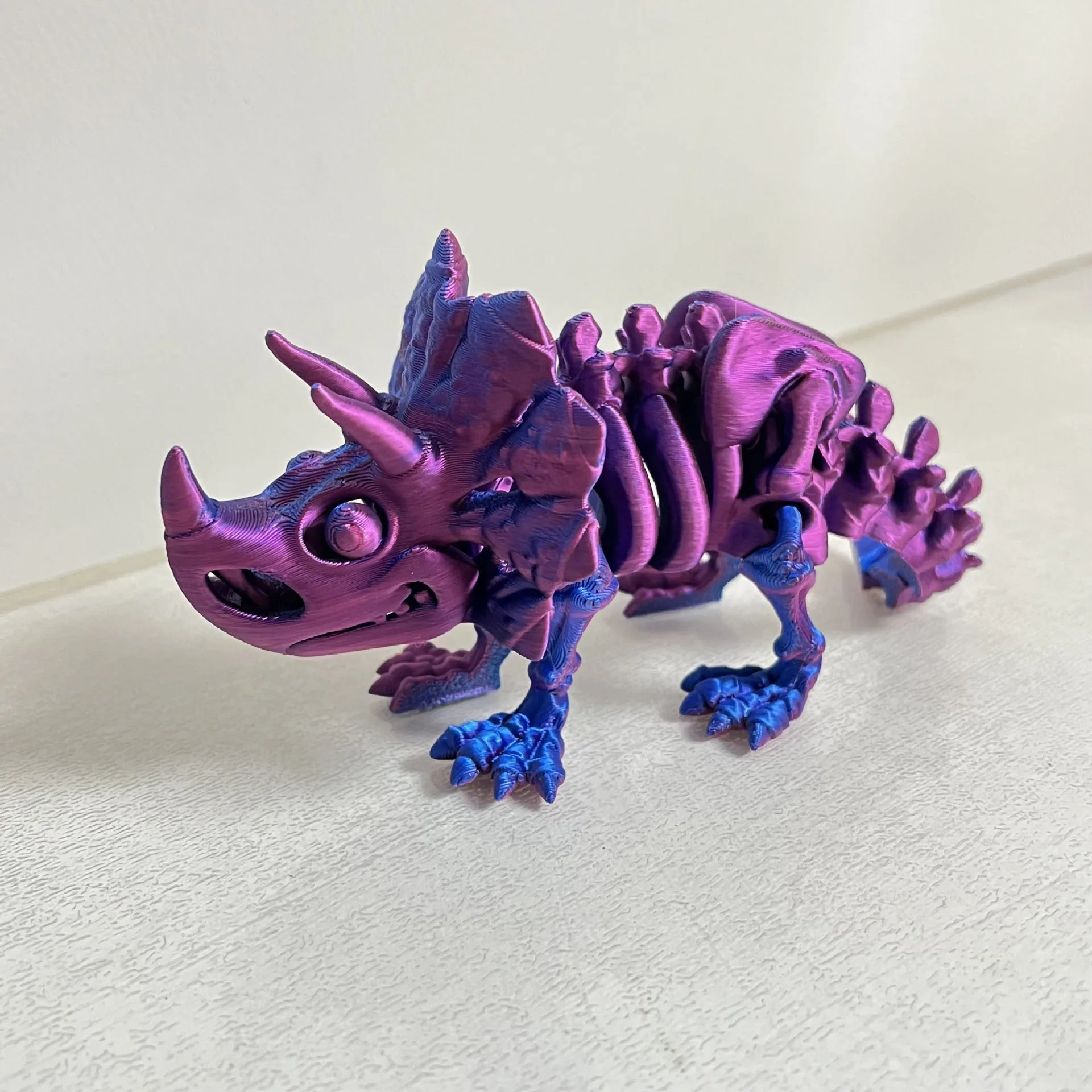 نموذج تنين مثلث بطباعة ثلاثية الأبعاد صيني لونج نشاط مجاني مجموعة إبداعية لتزيين سطح المكتب نموذج رسوم متحركة هدية #3