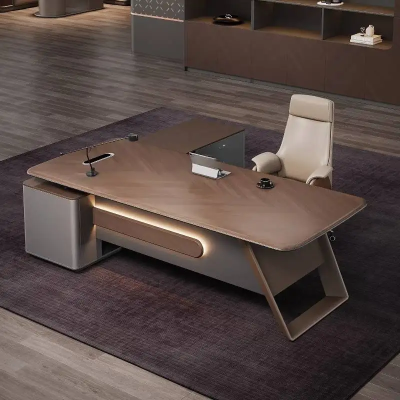 Ornament Laptop Office Desk Decoration Equipment Solid Wood Office Desk Workstation Accessories Schreibtisch Luxury Furniture