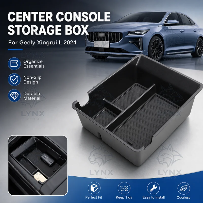 For Geely Xingrui L 2024 Center Console Armrest Storage Box Car Organizer Interior Decoration Storage Accessories