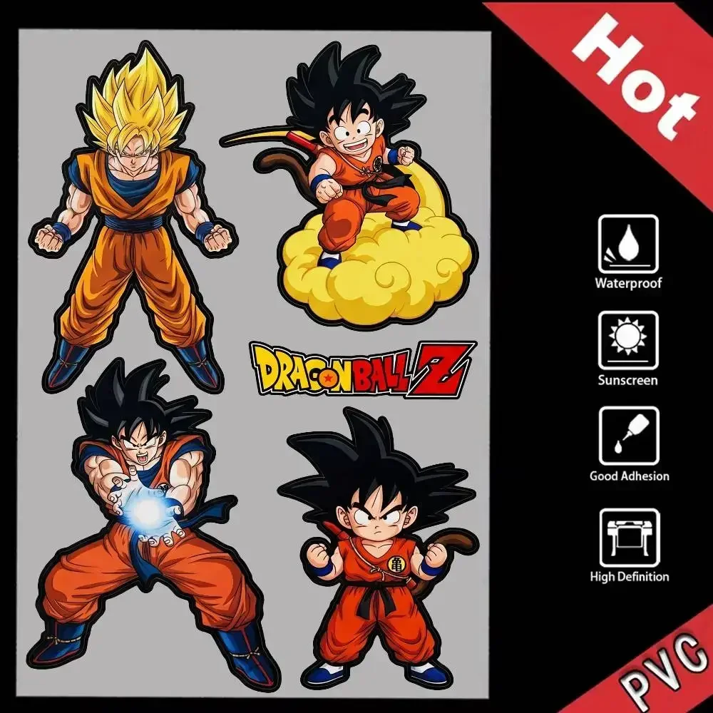 

Наклейки DRAGON BALL Vegeta Goku: универсальные, светоотражающие, устойчивые к царапинам, для авто, мотоциклов, шлемов, кружек, холодильников