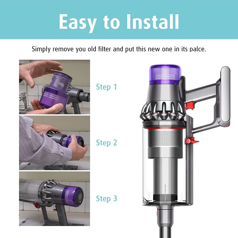 قطعة واحدة من فلاتر HEPA الشهيرة لـ Dyson V11 Outsize، V11 Outsize Origin، Outsize، مكنسة كهربائية مطلقة كبيرة الحجم، أجزاء 970422 -01