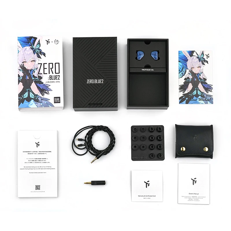 TRUTHEAR x Crinacle Zero:BLUE2 イヤホン 有線インイヤー HIFI 音楽ゲーミングヘッドフォン 3.5mm プラグ