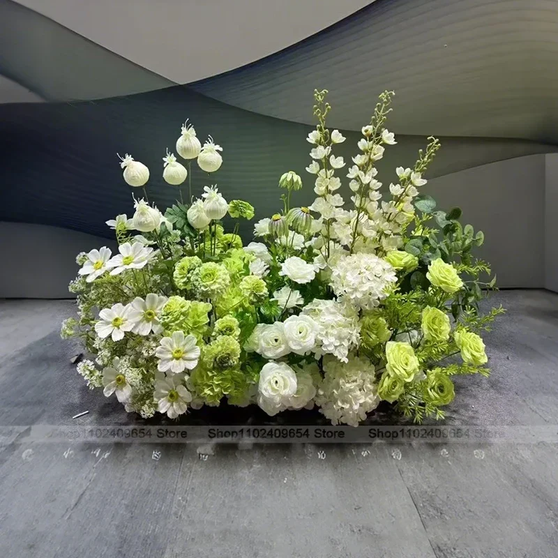 Customized Artificial Flower Row Outdoor Wedding Party Decoration Flower Arrangement Road Guide Floor Arrangement Props