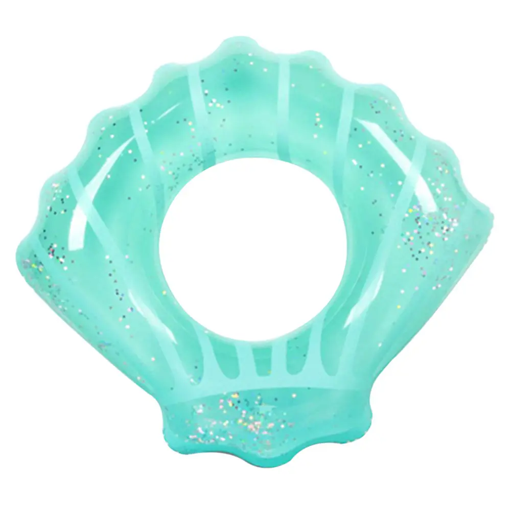 Summer Swimming Accessory Inflatable Swim Ring Thick PVC Shell Shape Elegant Design Easy Inflate Deflate Portable Pool Beach