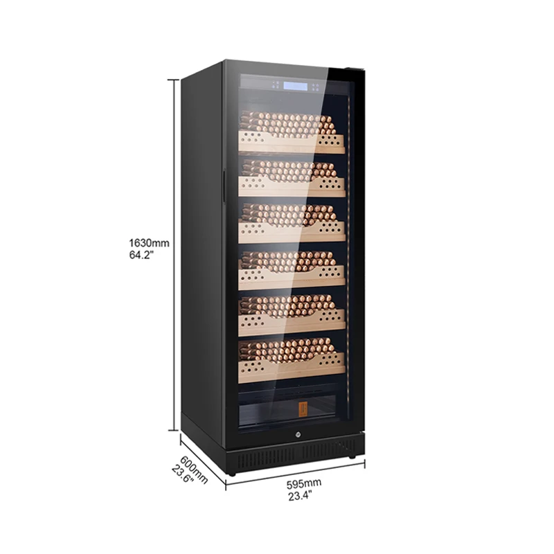 custom.Custom Constant Temperature and Humidity Glass Door Display Cigar Humidor Cabinet