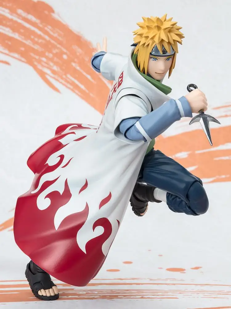 Original echt auf Lager Bandai Shfiguuts Anime Narutop99 Namikaze Minato Action figur Sammler modell Ornament Dekoration