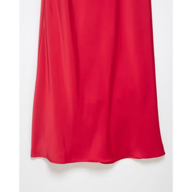 Lente Vrouwen Satijnen Midi Jurk Sexy Backless V-hals Dunne Bandjes Dame Elegante Lange Jurk Vrouwelijke Chique Jurken