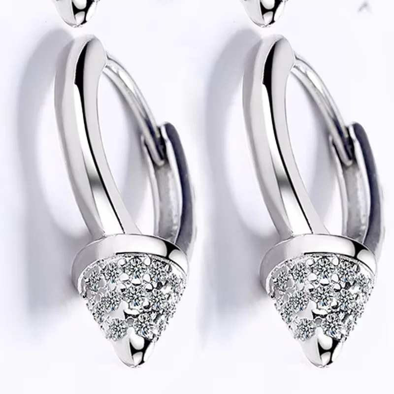 Piercing big Hoop Earrings Jewelry Accessories Earrings for Women Stamp 925 Sterling Silver Zircon Rivet Cone Buckle