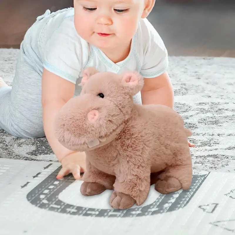 Nilpferd Stofftier Nilpferd Stofftiere Kuschelige Plüsch Stofftiere Heimdekoration Tierspielzeug für Jungen Mädchen