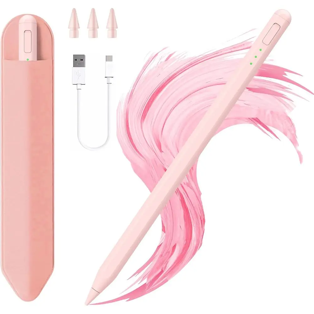 

Rechargeable Stylus Pen with Holder, Palm Rejection, Sensitivity for 11 & 10th Gen, 14 Min Fast Charge, Compatible with 11 & 13-