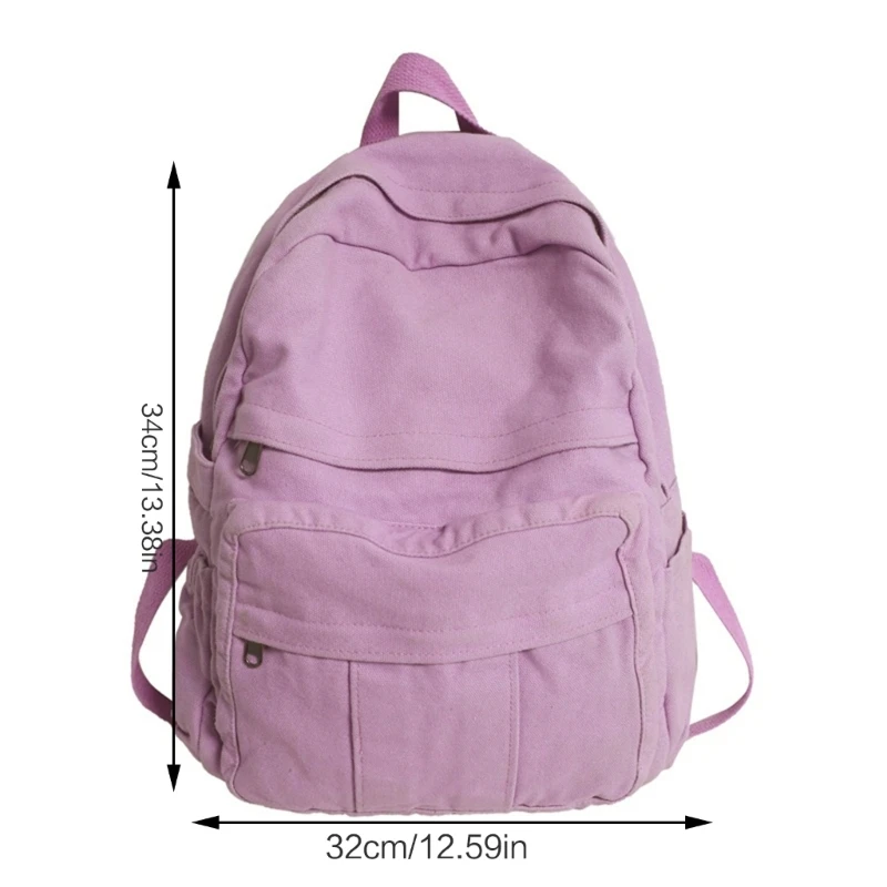 Fashion Bookbag Canvas School Backpack Travel Laptop Bag Rucksack Casual Daypack School Bags for Student