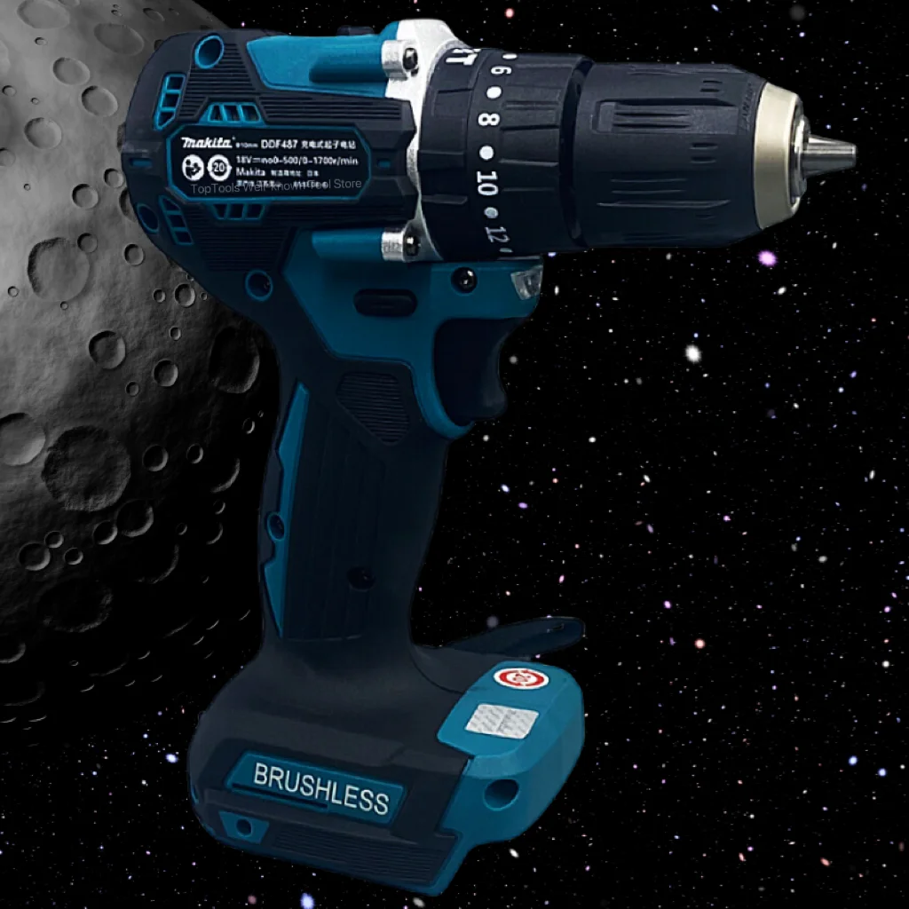 Makita DDF487 18V Brushless Electric Drill, Suitable for Five-rope Impact Drill of Decoration Team Uses Power Tool Tools   Recha