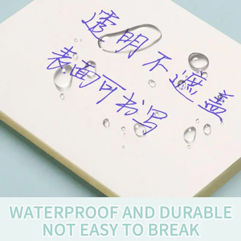 Clear Sticky Notes 50 Sheets Self-Adhesive Clear Sticky Notes Self-Adhesive Translucent Note Pads School Stationery Office