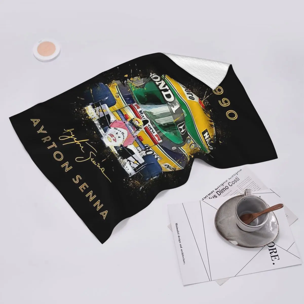 Custom Ayrton Senna Racing Cars Soft Face Towel Quick Dry Pool Bath Cotton Towels Absorbent