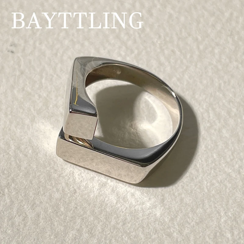 925 Sterling Silver Geometric Handmade Irregular Vintage Ring