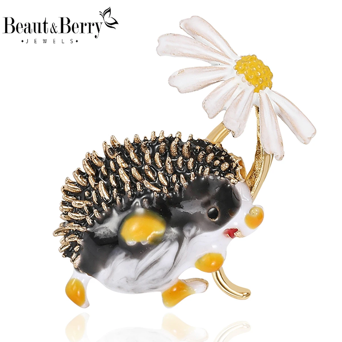 

Beaut&Berry Cute Hedgehog Brooches for Women Unisex Animal Pins Friends Party Gifts Banquet Jewellery Accessories