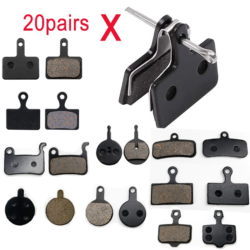 

20 Pairs MTB Bicycle Disc Brake Pads for SHIMANO XTR SLX LX SRAM AVID HAYES MAGURA FORMULA HOPE Zoom Scooter Hydraulic Brakes