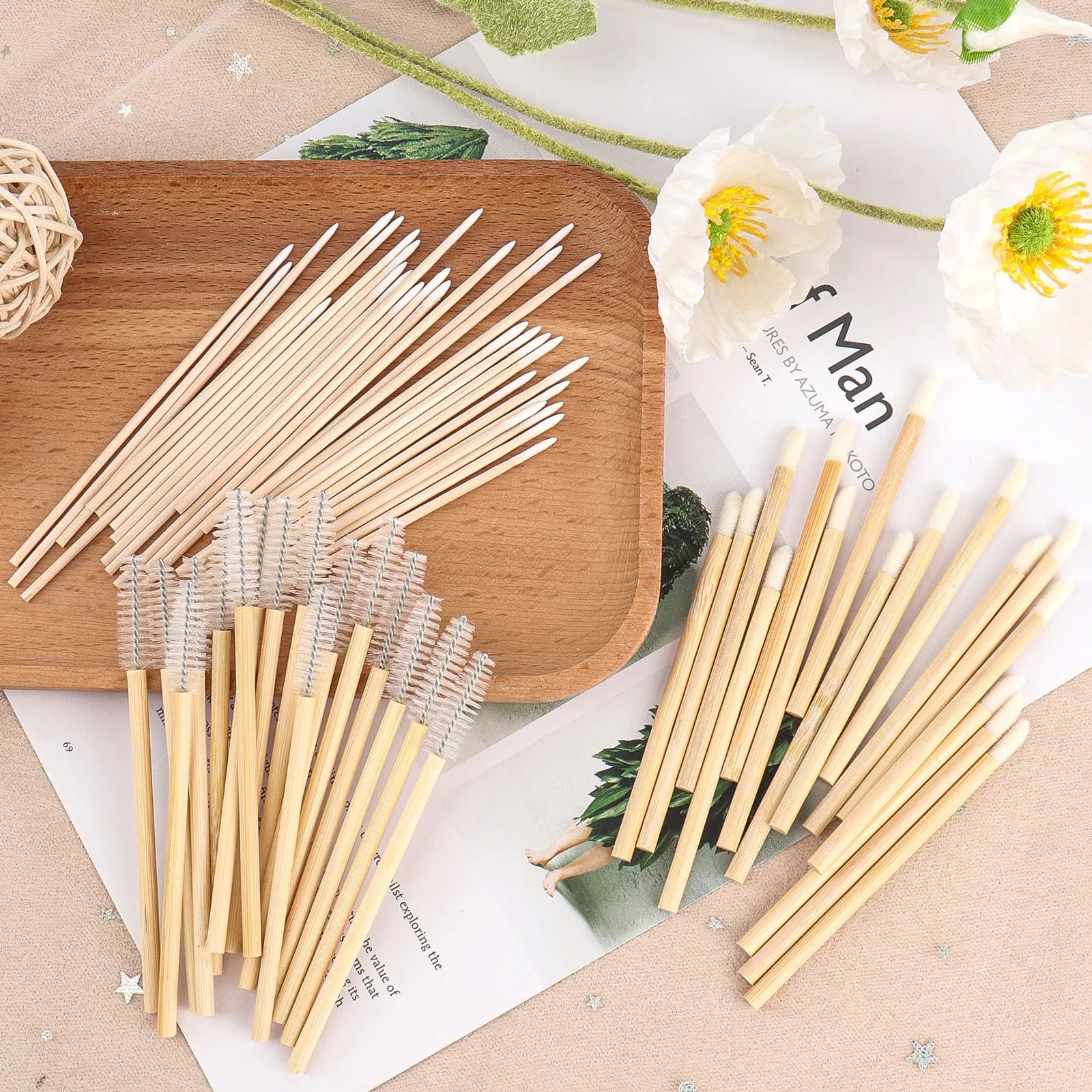 50pcs Bamboo Stick Disposable - Beauty Makeup Eyeshadow recension och pris