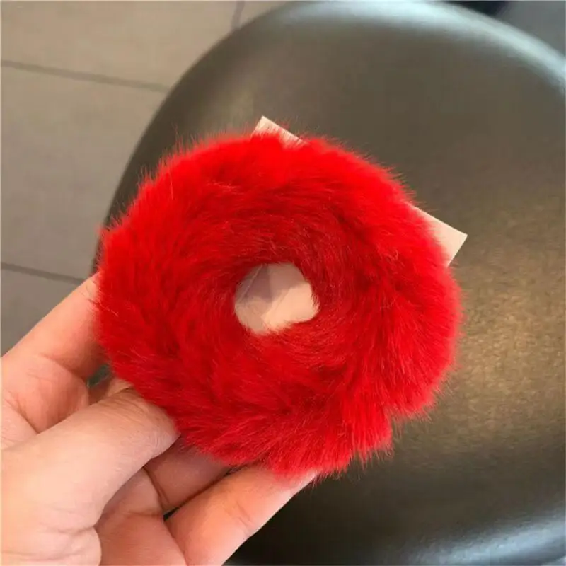 Cartoon Hair Tie Soft And Warm Fluffy Cartoon Hair Rope Fashionable Hair Accessories Soft Hair Tie Safe Fixation Plush Hair Rope