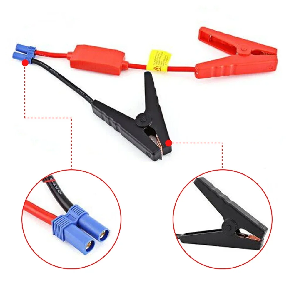 For Low Emissions Vehicles 12V Jump Starter Alligator Clips Replacement Battery Jumper Cables Emergency Start Power Clamps