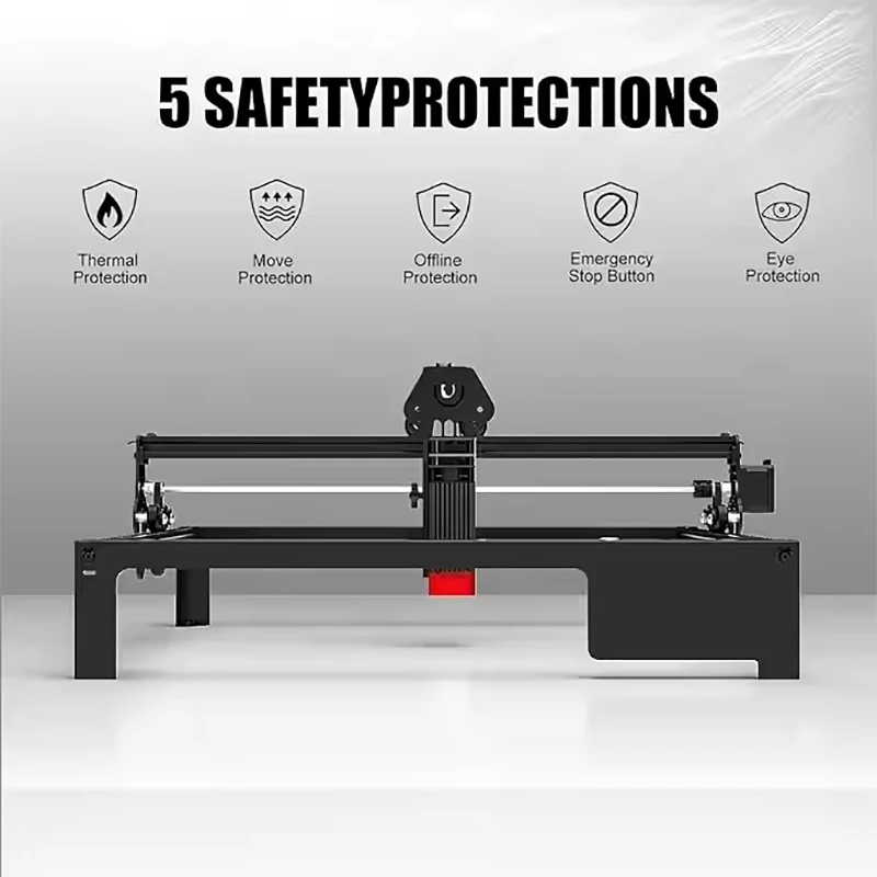 Hlongda 60W Laser Engraving Cutting Machine Wood Cutter and Engraver Metal Laser Engraving Machine Tools for Wood Cutter 40x40cm