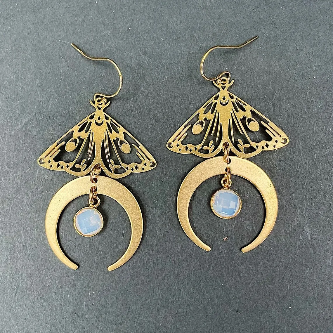 Moon Moth Earrings,… - image