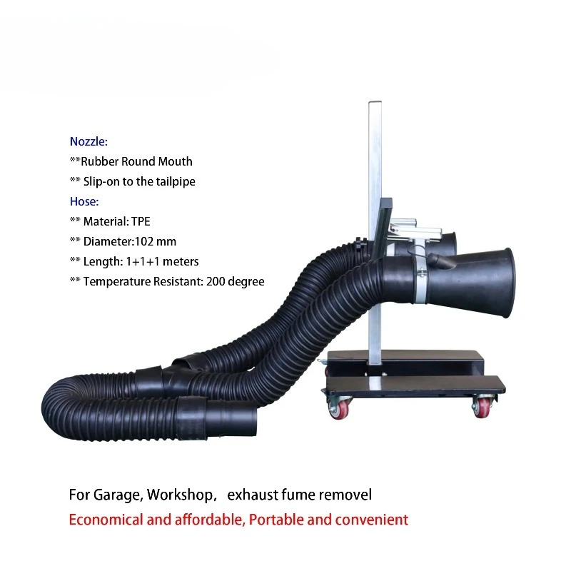 Universal Adjustable Exhaust Nozzle Floor Bracket Rubber Metal Bracket 12 Months Warranty Tripod Bracket Garage Workshop