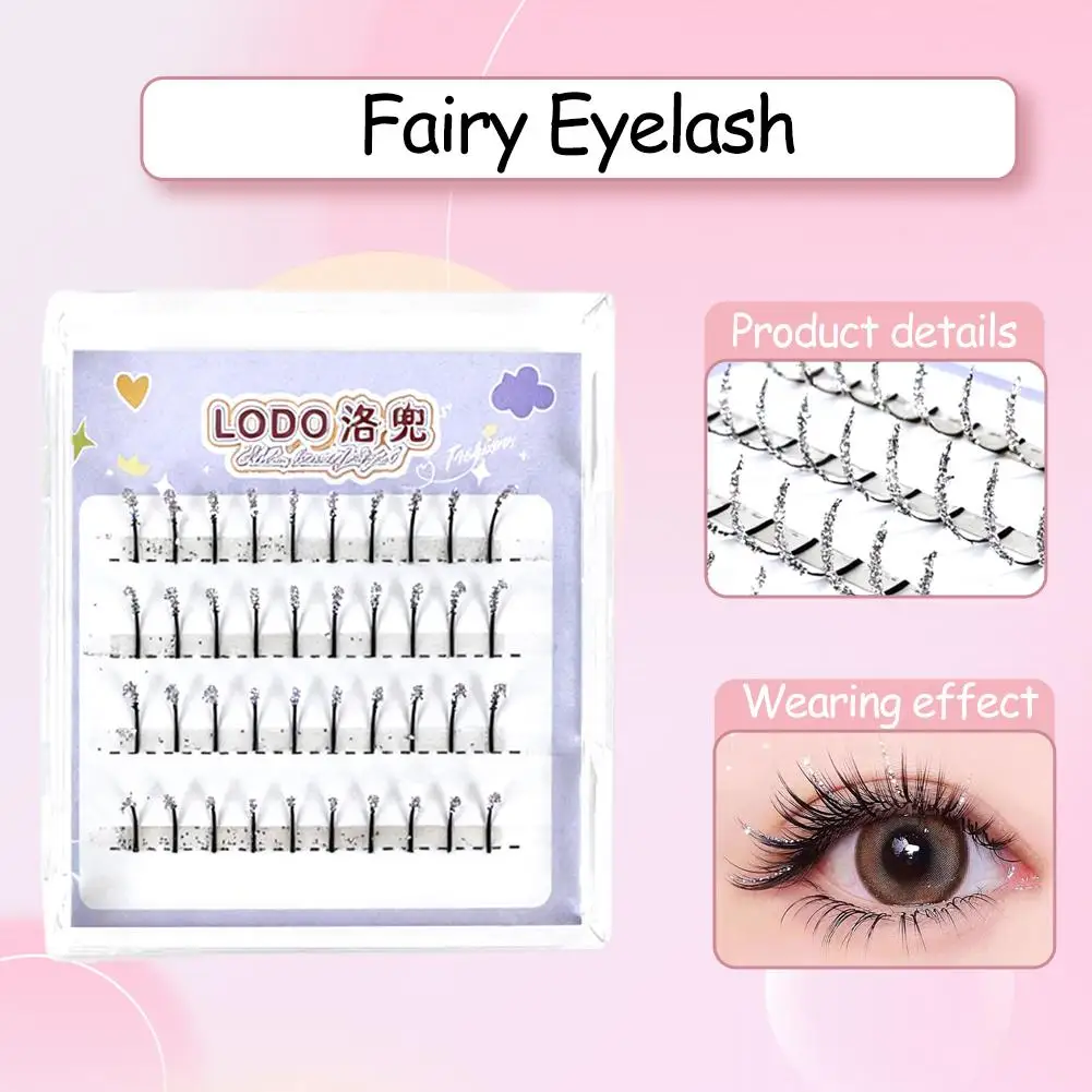 다이아몬드 가짜 속눈썹 연장 자연 요정 반짝이 메이크업 패션 연장 도구 그룹 개별 속눈썹 속눈썹 소녀 L6E6