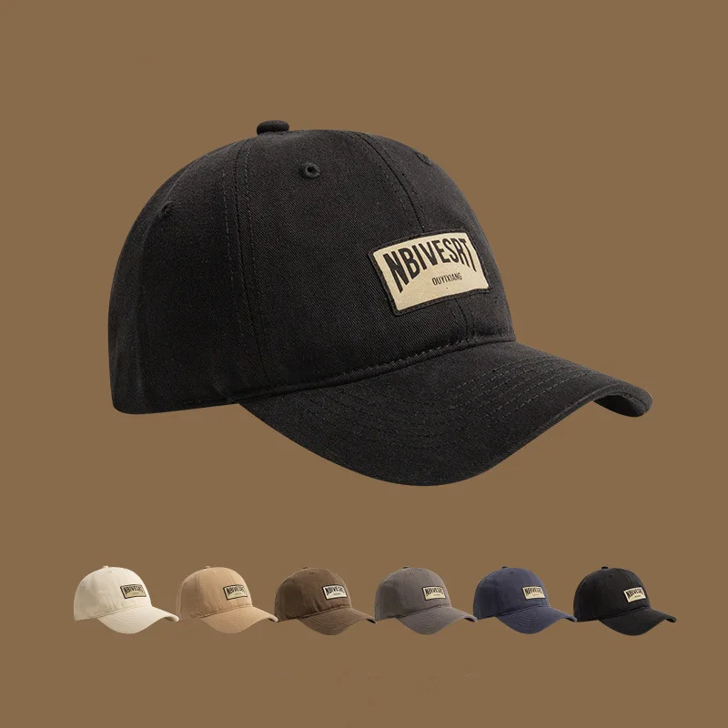 

Baseball Cap Simple Retro Soft Top Patched Baseball Cap Four Seasons Casual Men's And Women's Versatile Sun Hat