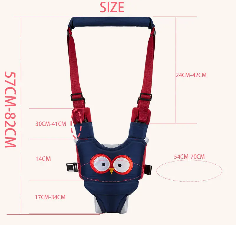 Arnés de seguridad Unisex para bebé, cinturón de seguridad para niño pequeño, ala para caminar, correas seguras para niños, 6-24M