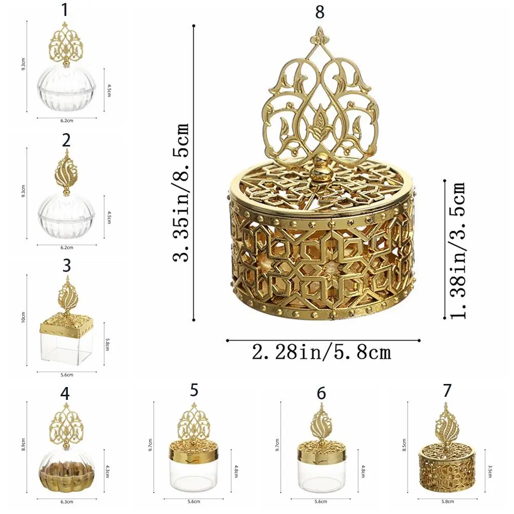 Portable Gold-plated Gold Hollow Box European Style Handheld Candy Container Box Delicate Packaging Gift Box Wedding Table