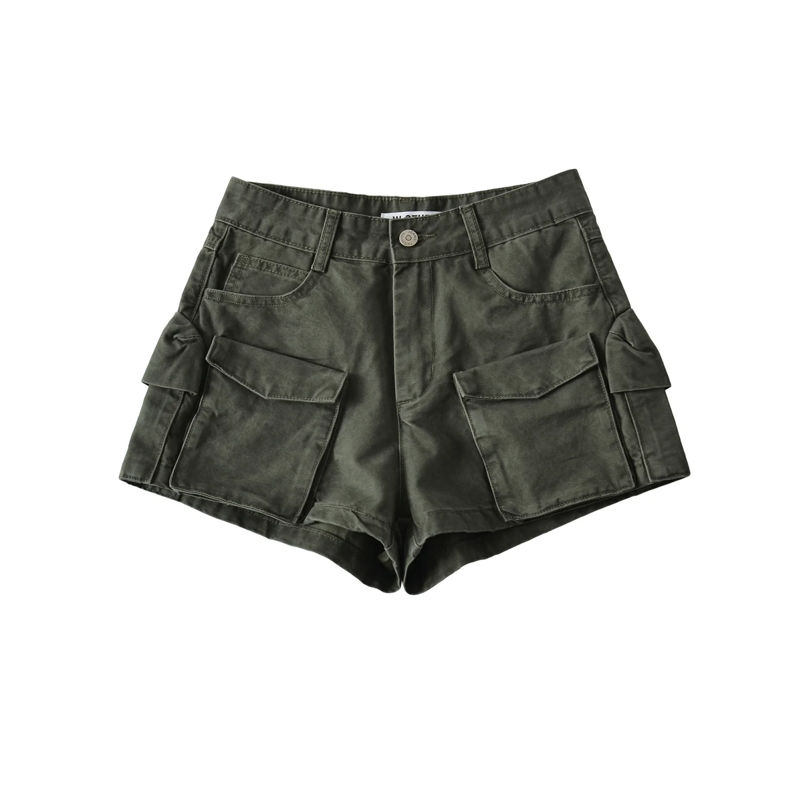 Cool Sweet Spicy High Waist Denim Shorts Casual Multi Pocket Workwear Shorts Pure Desire Popular Outdoor Wear Loose Fit Shorts