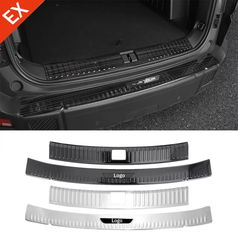 

For Jetour Freedom T1 2025-2026 Stainless Black Silver Car Rear Trunk Protector Plate Anti Hit/Dust Sill Cover Accessories