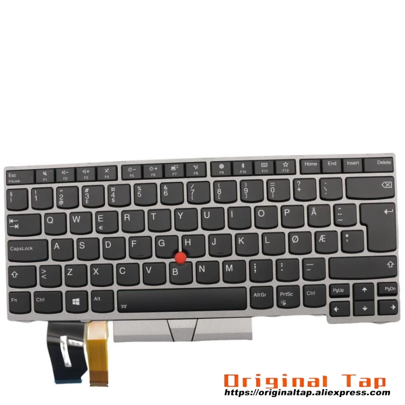 NO Norwegian Backlit Keyboard for Lenovo Thinkpad E480 E485 E490 T480S T490 T495 P43S L480 L490 L380 L390 Yoga 01YN360 01YN440