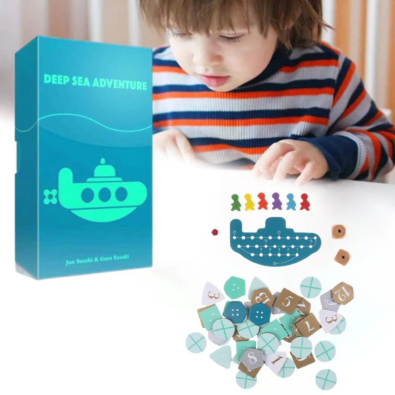 Deep Sea Adventure Board Games Family Party Game Card Fun Card Game Toys Friends Interaction Toy Treasure Hunt Cards Games