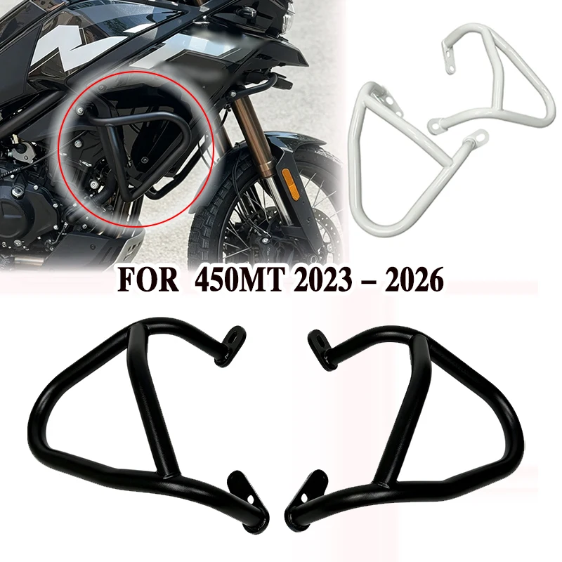 450MT Motorcycle Highway Engine Guard Crash Bar Bumper Stunt Cage Falling Protector Side Panniers Bracket For CFMOTO 450MT 450mt