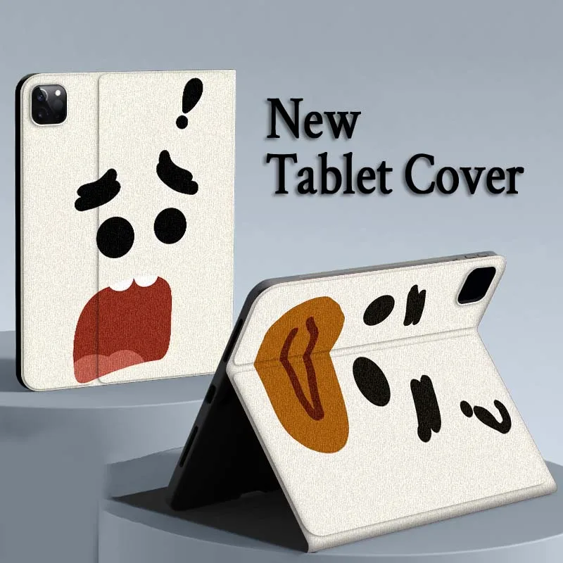 Lustige Emoji-Grafik für iPad Air Mini Pro 7, 6, 5, 9,7 11, 10,5 12,9, automatische Sleep/Wake-Tablet-Hülle