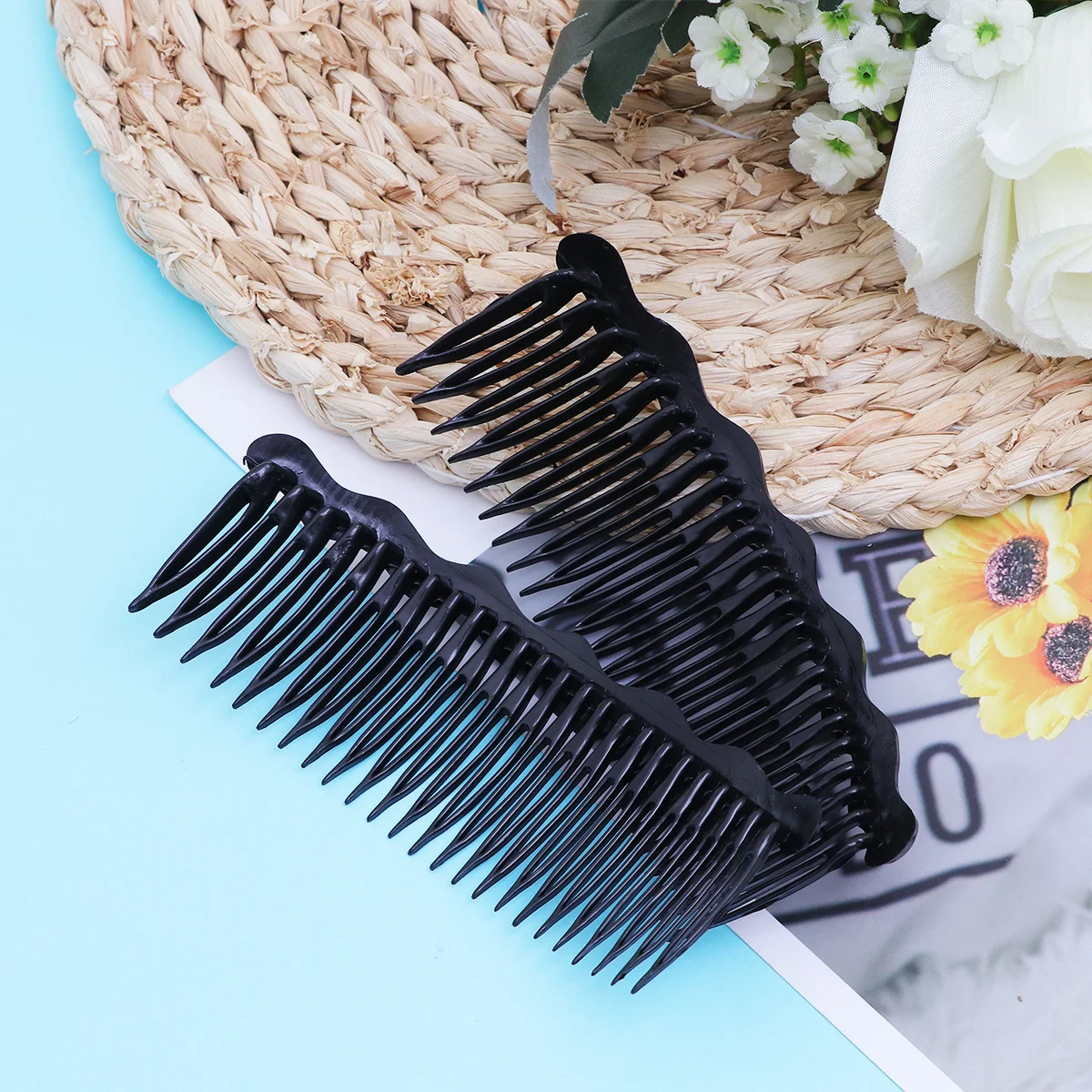 Peines de plástico para el cabello para mujer, peine insertado Simple para boda, uso diario, accesorios para el cabello, duradero y ligero, 4 Uds.