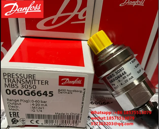 For Danfoss MBS3050 060G6704 060G6645 060G3739 0~400bar 0~10V Output Pressure Sensor G1/4 Threaded Interface 1 PIECE