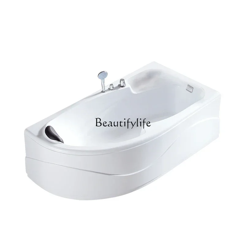 Special-Shaped Acrylic Bathtub Small Apartment Household Constant Temperature Corner Triangle Fan Bathtub