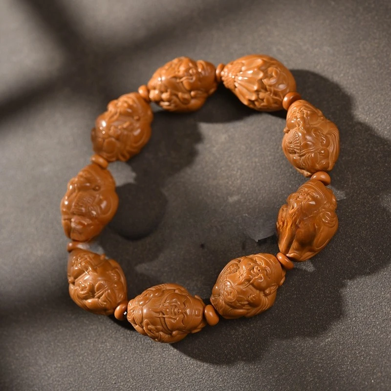 

Natural olive kernel God of Fortune strand single loop fortune attraction brave kernel bracelet accumulate wealth