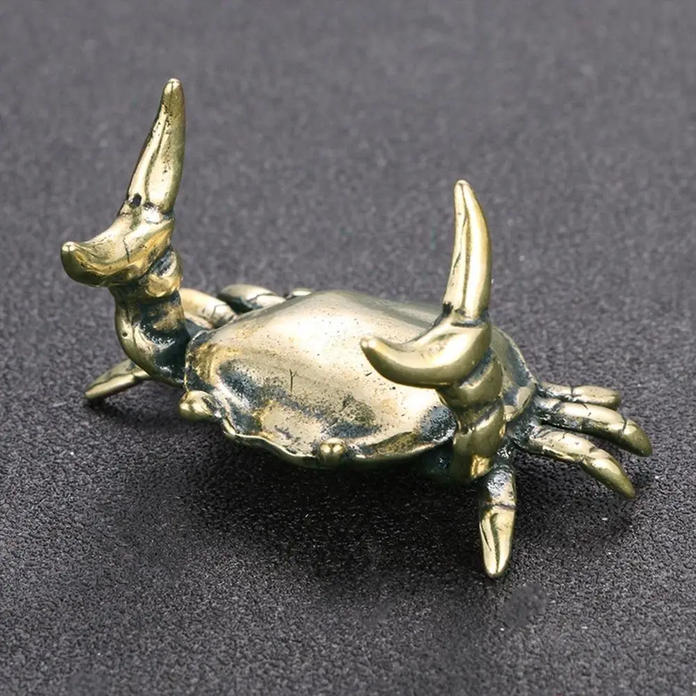 

Vintage Desktop Decorations Pen Holder Crafts Solid Brass Pen Stand Crab/Scorpion/Lobster Shaped Animal Miniatures Gifts