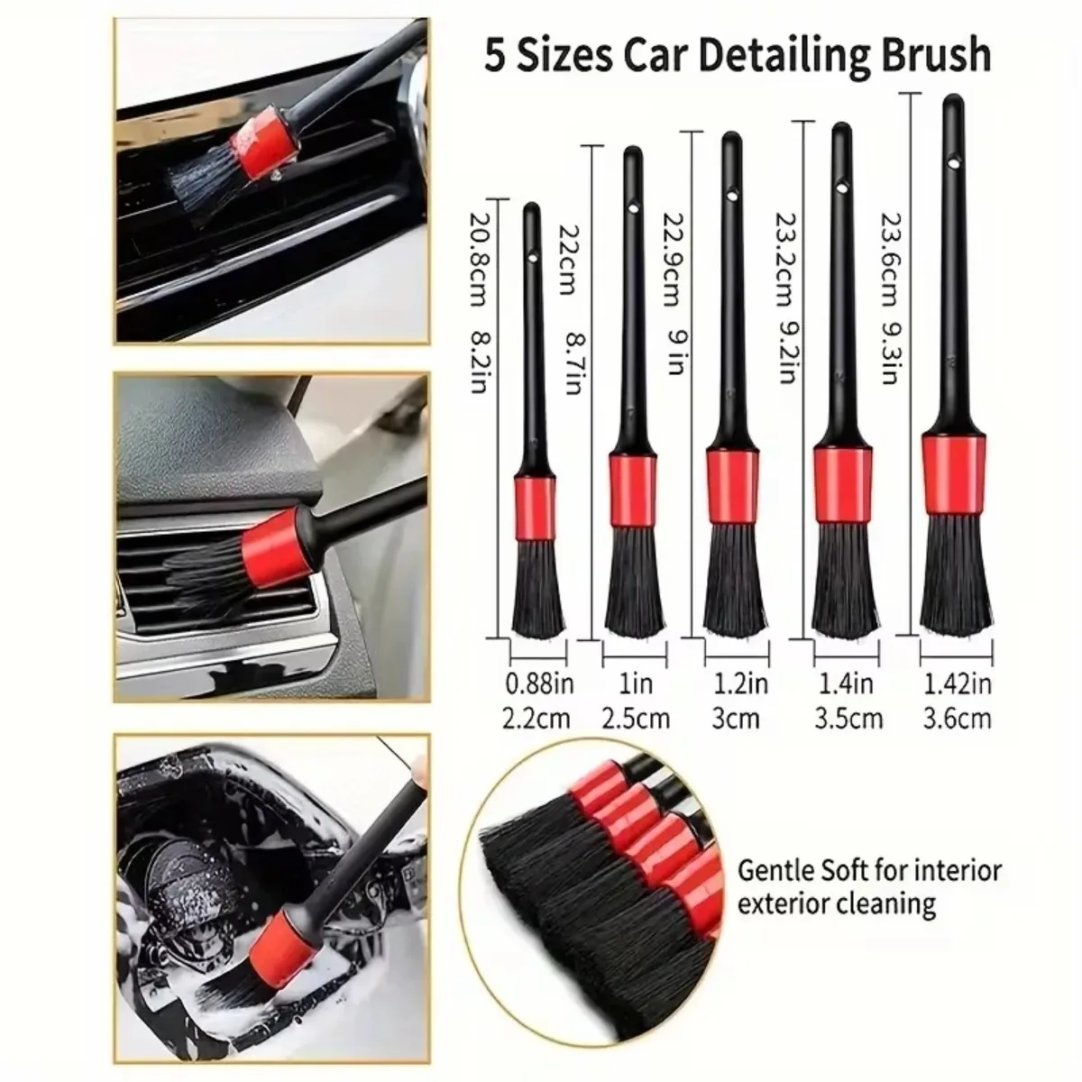 13pcs 21pcs Car Cleaning Tool Sets Polishing Sponges Wash Cloths Detail Brushes Uses For Car Care