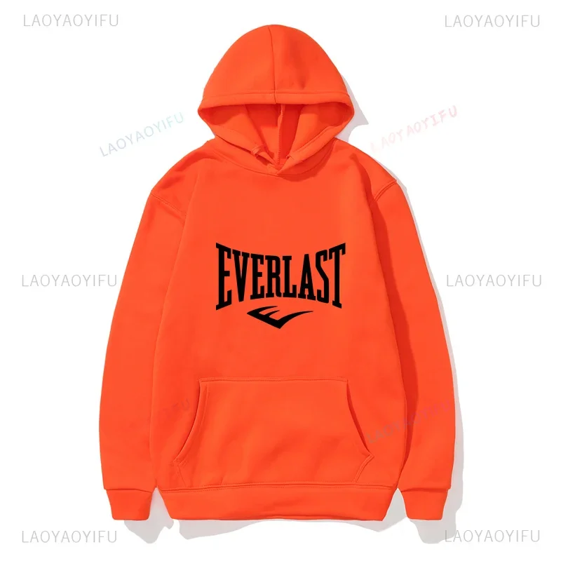 EVERLAST Men\'s Hoodies Fashion Long Sleeve Printing Sweatshirt New Autumn Winter Harajuku Pullover Sports Man\'s Hooded Sweatshi