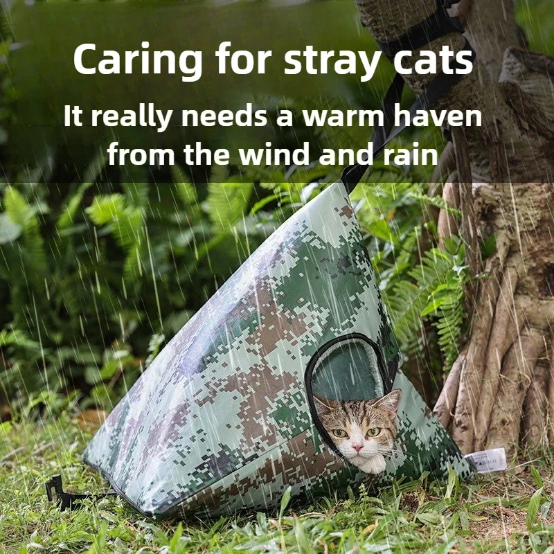 Stray Cat Nest Waterproof Outdoor Comfortable Cats Beds Moisture-proof Winter Warm Wild Cat House Pet Products Supplies