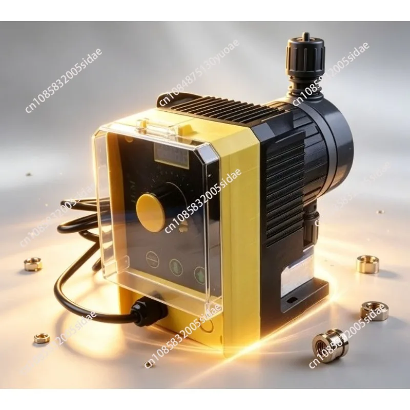 Diaphragm Metering Pump with PVC Pump Head, Electromagnetic Dosing Pump, Acid & Alkali Corrosion Resistant, Flow Adjustable