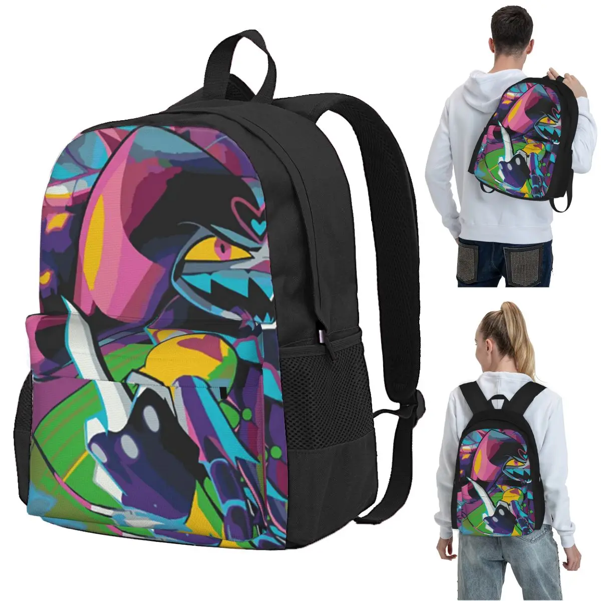 

Anime Helluva Boss Fizzarolli Backpack Student BookBag Children School Bag Computer Shoulder Bags for Boys Girls